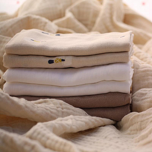 Набор муслиновых пеленок Vanilla Copenhagen "Tin Stickman", 6 шт, микс серого с бежевым